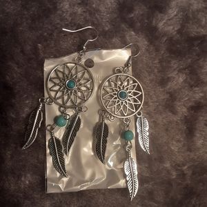 Dream catcher dangle earrings